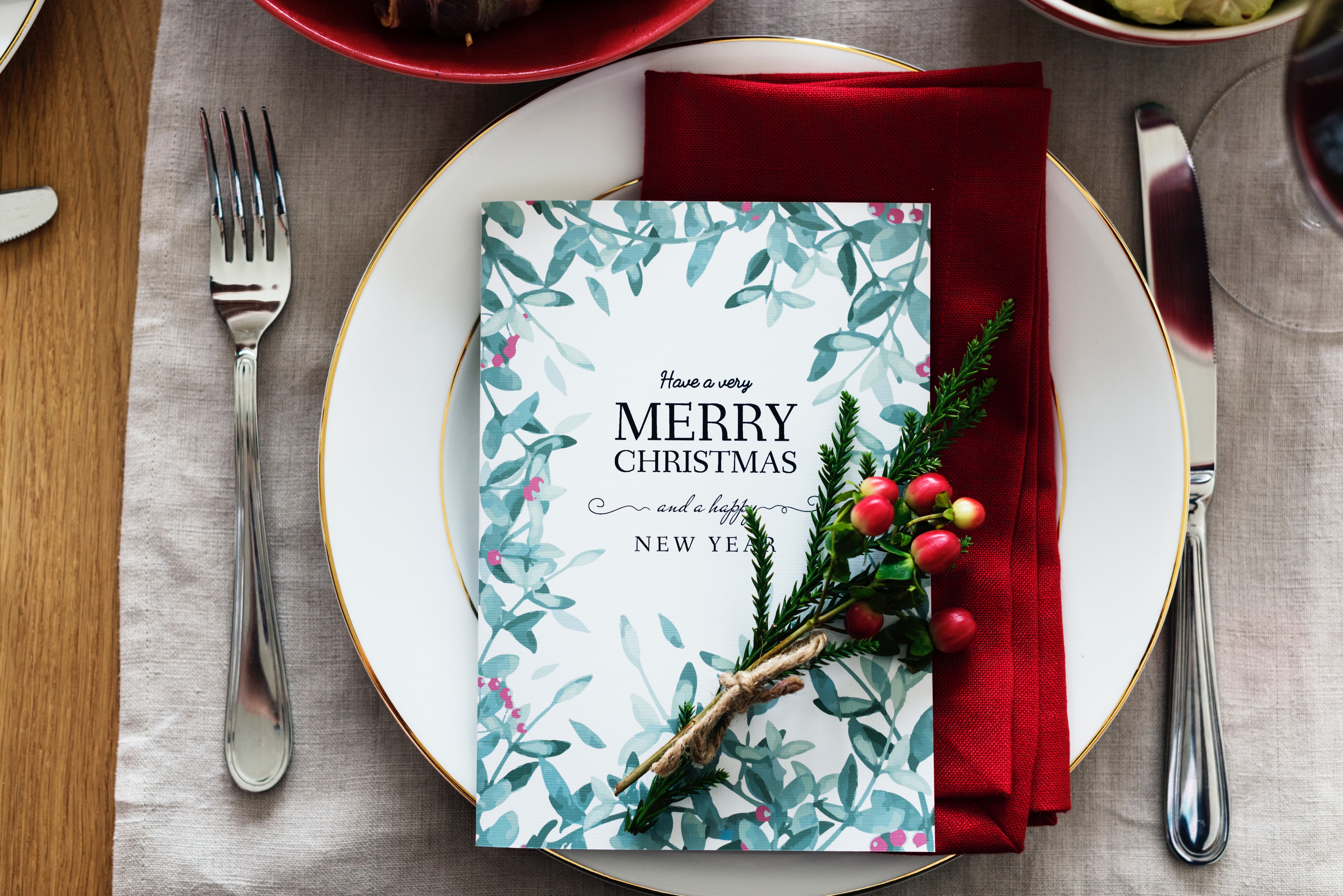 holiday table decor